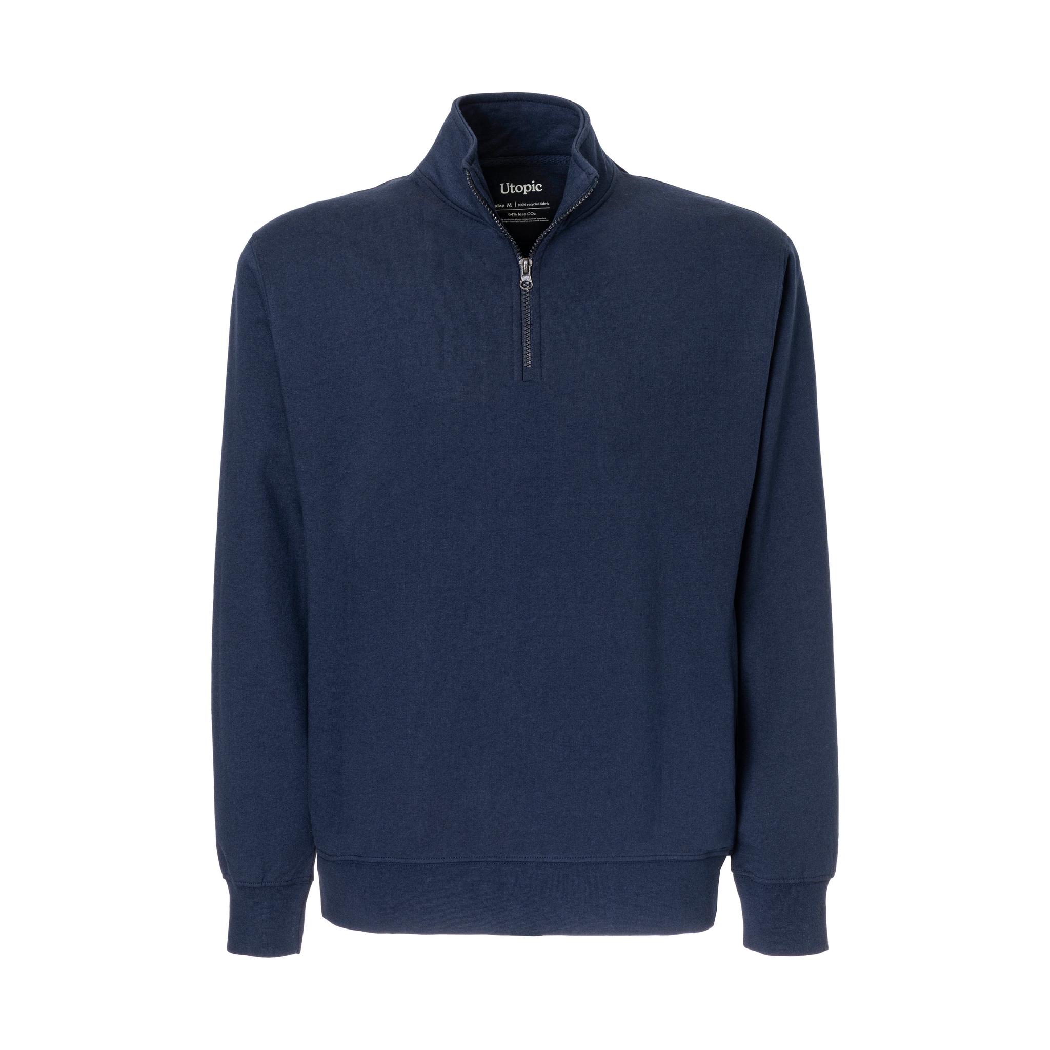 Felpa con mezza zip unisex in cotone e poliestere rigenerati da 280 g/m2 Felpa con mezza zip unisex in cotone e poliestere rigenerati da 280 g/m2